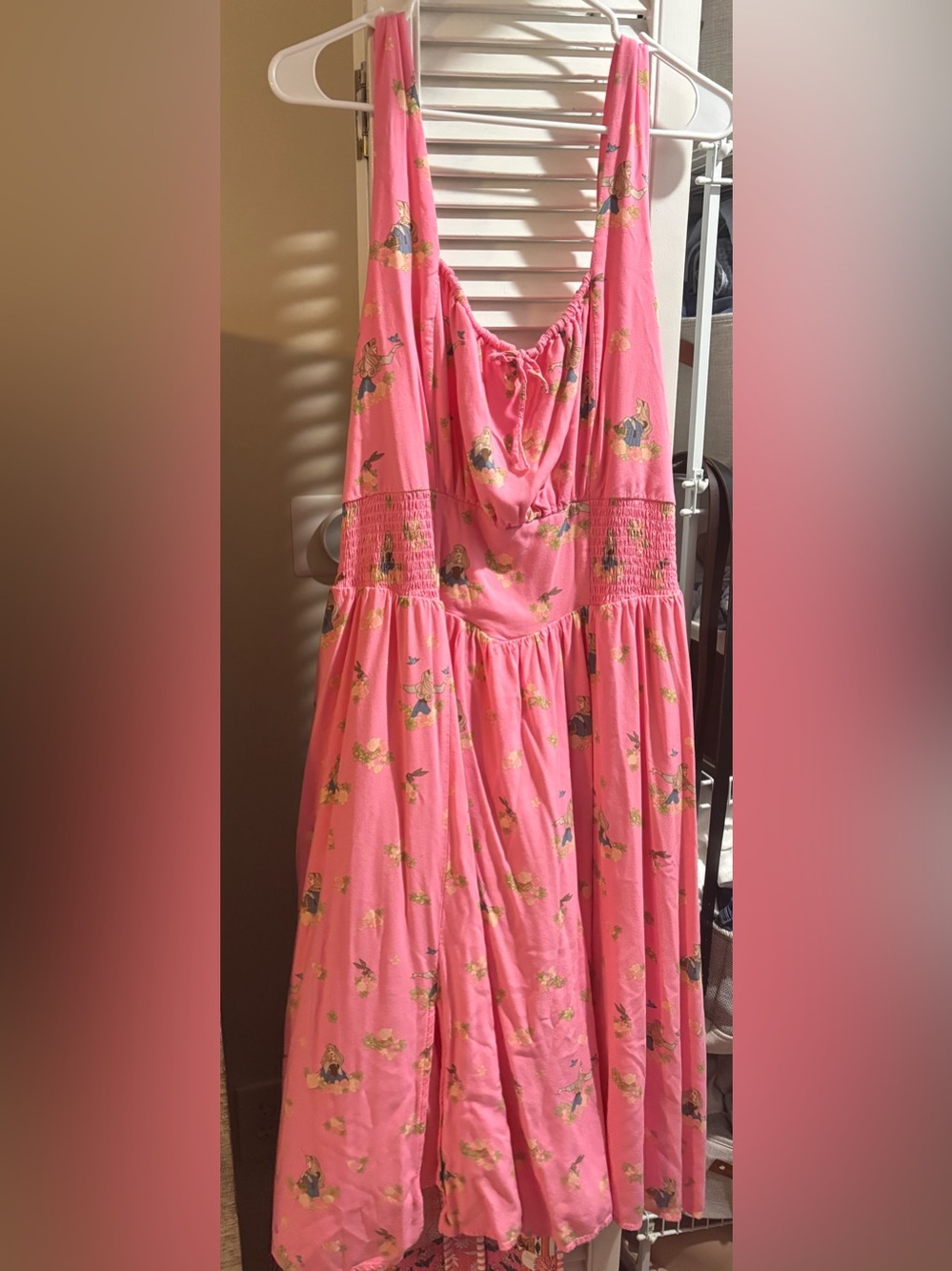 Disney sleeping beauty Aurora floral all over print plus size tank dress